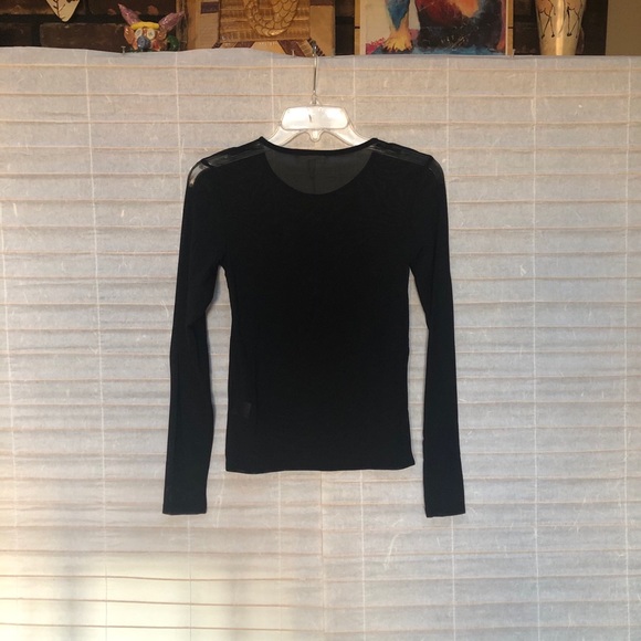 Honey Punch Sheer Black Star Mesh Long Sleeve Top - Picture 10 of 13